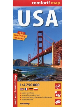 USA comfort! map laminowana mapa samochodowo-turystyczna 1:4 750 000