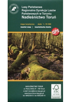 Nadleśnictwo Toruń Rowerem i pieszo mapa turystyczna 1:55 000