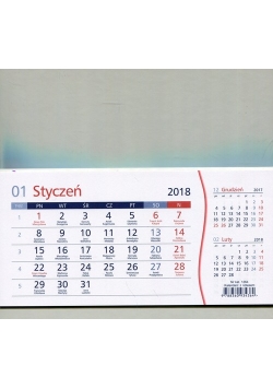 Kalendarz 2018 Terminarz z notesem szary