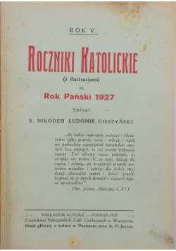 Roczniki Katolickie , 1927 r.