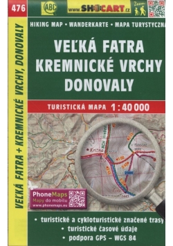 Velka Fatra Kremnicke Vrchy Mapa turystyczna 1:40 000