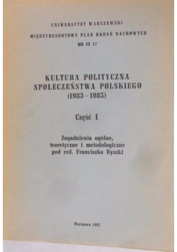 Kultura polityczna Społeczeństwa Polskiego(1983-1985) cz.1