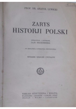 Zarys historji Polski, 1925 r.