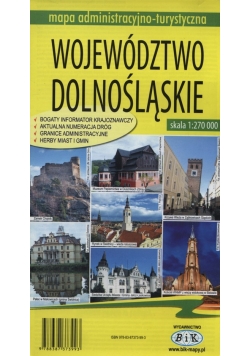 Województwo dolnośląskie Mapa administracyjno-turystyczna 1:270000