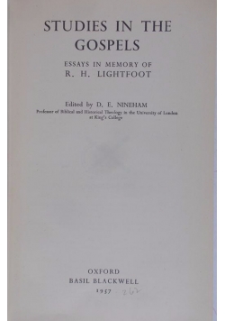 Studies in the gospels