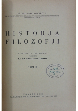 Historja filozofji Tom II, 1930 r.