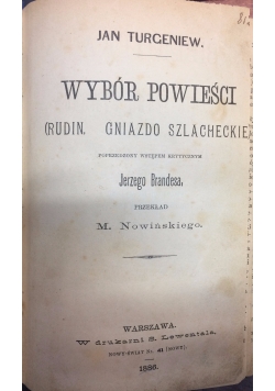 Wybór powieści, 1886r.