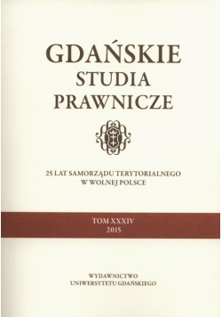 Gdańskie studia prawnicze Tom 34
