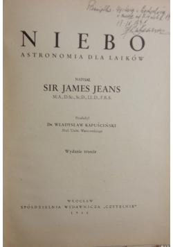 Niebo, astronomia dla laików, 1946
