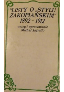 Listy o stylu zakopiańskim 1892- 1912