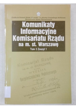 Komunikaty Informacyjne Komisariatu Rządu na m. st. Warszawę