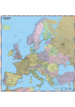 Europa mapa drogowo administracyjna 1:4 500 000
