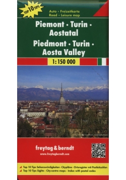 Piemont Turyn Dolina Aosty mapa samochodowa 1:150 000