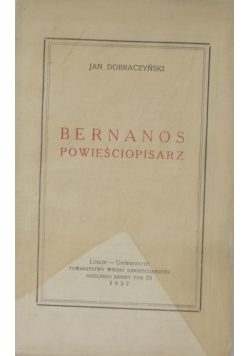 Bernanos powieściopisarz, 1937 r.