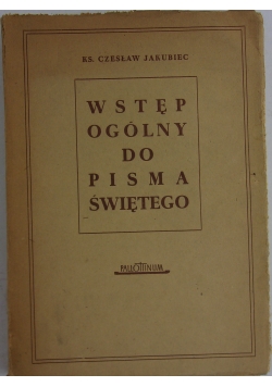 Wstęp ogólny do pisma świętego