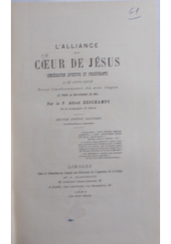 Lalliance du coeur de Jesus, 1884 r.