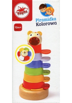 Piramidka kolorowa Playme drewniano-plastikowa