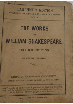The works of William Shakespeare, 1868r.