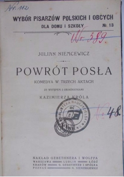 Powrót Posła, ok. 1918 r.