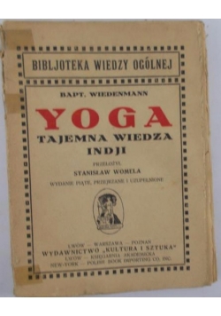 YOGA tajemna wiedza Indji, 1920r.