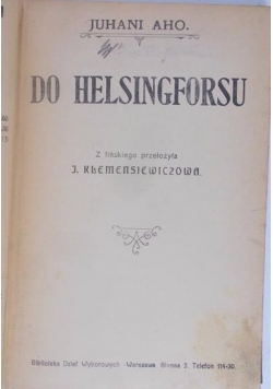 Do Helsingforsu, 1911 r.
