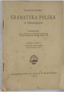 Gramatyka Polska, 1928 r.