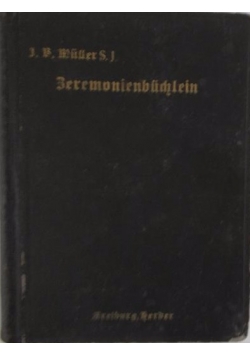 Beremonienbuchlein, 1922 r.