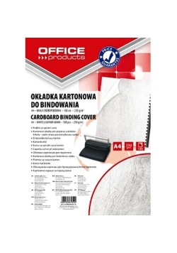 Okładki do bindowania Office Products A4 kartonowa 100 sztuk biała/skóropodobna