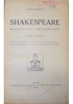 Shakespeare, 1924r.