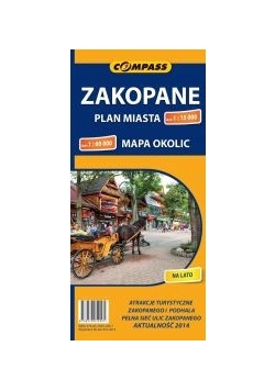 Zakopane, plan miasta, mapa okolic