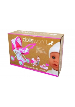 Wózek gondola dla lalek do 46 cm z nosidełkiem Deluxe