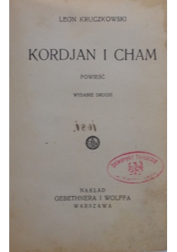 Kordian i cham, 1933 r.