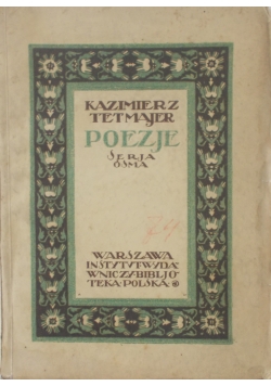 Poezje- Kazimierz Tetmajer, 1924 r.