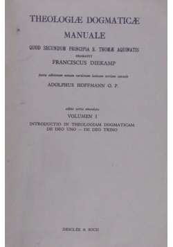 Theologiae Dogmaticae Manuale, 1943 r.