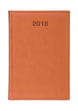 Kalendarz 2018 książkowy B5 tygodniowy Vivella jasnobrązoay