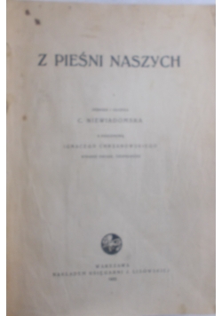 Z pieśni naszych, 1922 r.