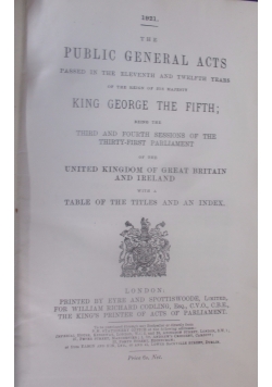 The public general acts, 1921 r.