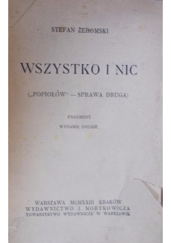 Wszystko i nic, 1923r.