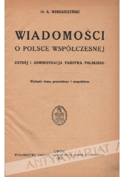 Wiadomości o Polsce współczesnej, 1936 r.