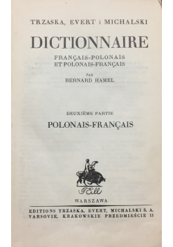 Słownik francusko-polski i polsko-francuski, 1931 r.
