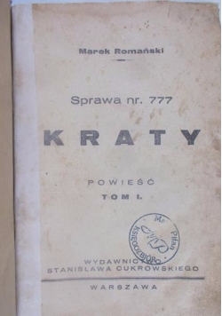 Karty Tom I, 1934 r.