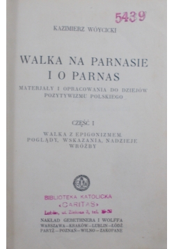 Walka na Parnasie i o Parnas cz. 1, 1928 r.