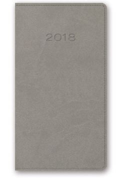 Kalendarz 2018 A6 11T kieszonkowy szary