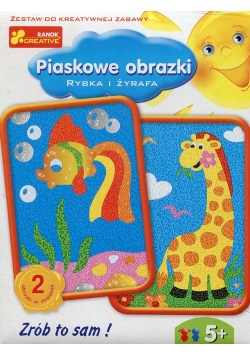 Piaskowe obrazki Rybka i żyrafa