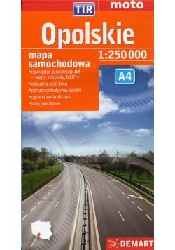 Opolskie TIR mapa samochodowa 1:250 000