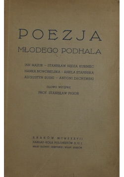 Poezja młodego Podhala, 1937 r.