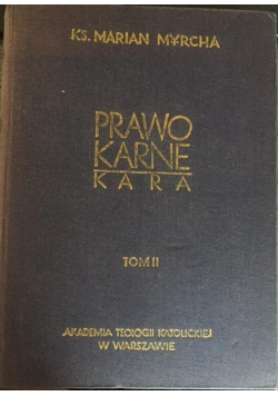 Prawo karne, Tom II