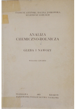 Analiza chemiczno-rolnicza