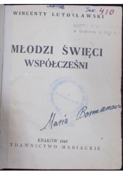 Młodzi Święci współcześni,1948r.