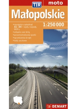 Małopolskie TIR mapa samochodowa 1:250 000